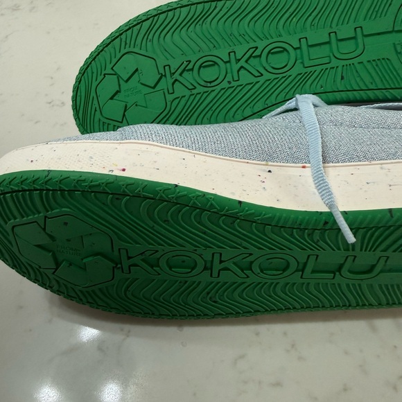 Koolaburra Glittery Blue Sneakers with Gold Accents - Picture 5 of 13